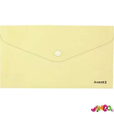 1414-08-A Папка-конверт на кнопці DL, Pastelini, жовта