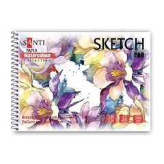 Альбом для акварелі SANTI Flowers , А5, Paper Watercolour Collection , 12 арк, 200 г м (130496)