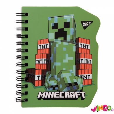 Блокнот YES В7/60 подв. спіраль "Minecraft. Creeper", клітинка
